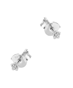 Minimal Flower Silver Stud Earring STS-6887